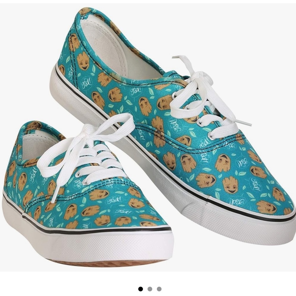 Marvel Bioworld Teal Groot Guardians of the Galaxy Canvas Sneakers Men’s Size 9
